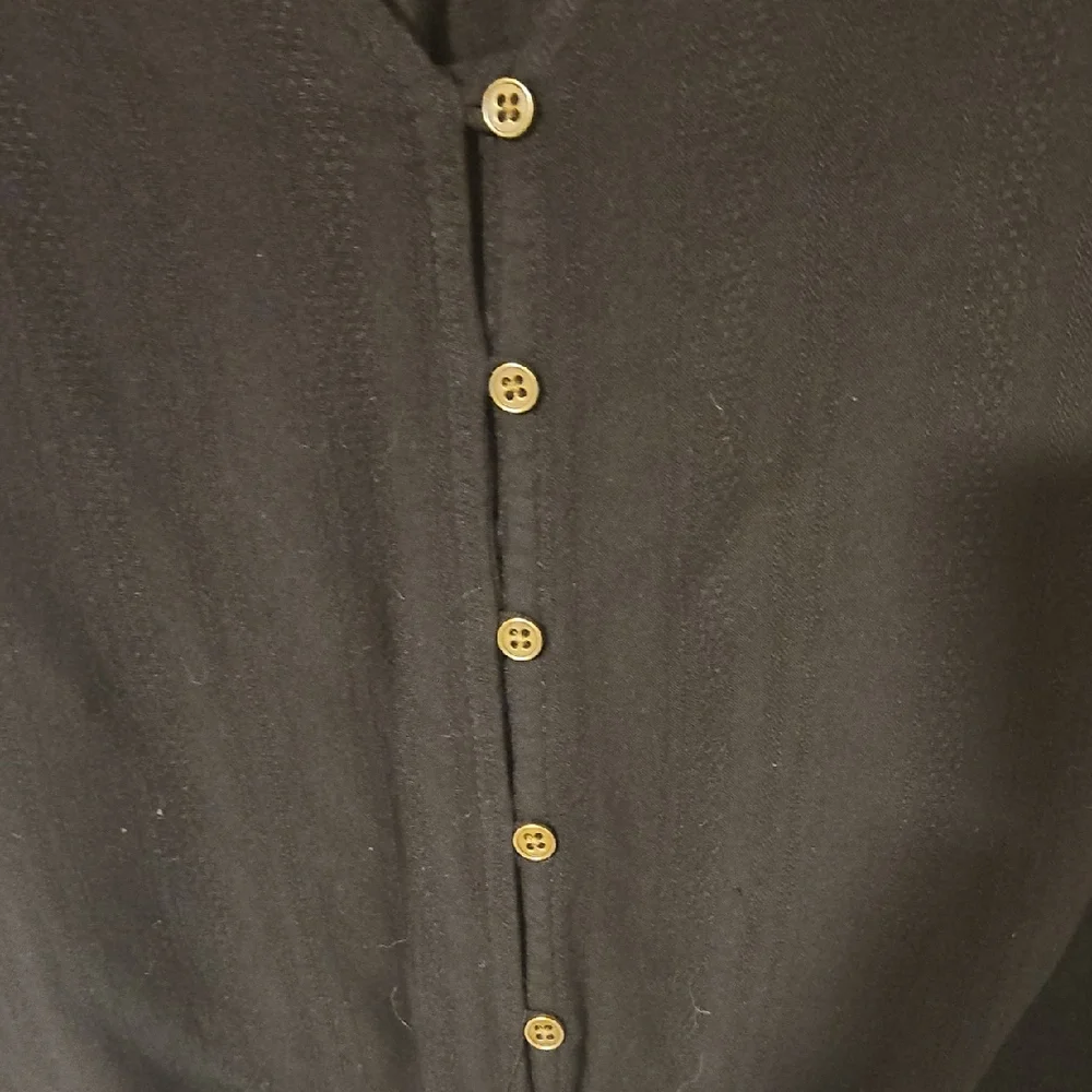 Universal Thread Black Button-Front Blouse - Picture 4 of 6